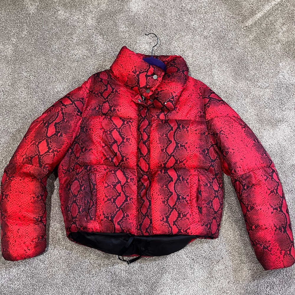 Apparis red snake skin winter jacket